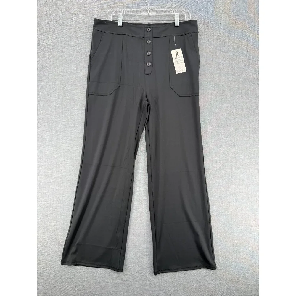 JEKAOYI Casual High Waist Yoga Flare Leg Pants Stretchy Womans 2XL 27" NWT - Picture 1 of 8